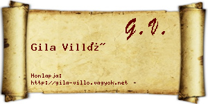 Gila Villő névjegykártya